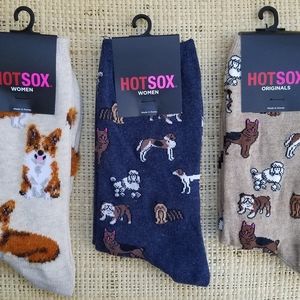 New Women's "HOTSOX" Dog Theme Socks